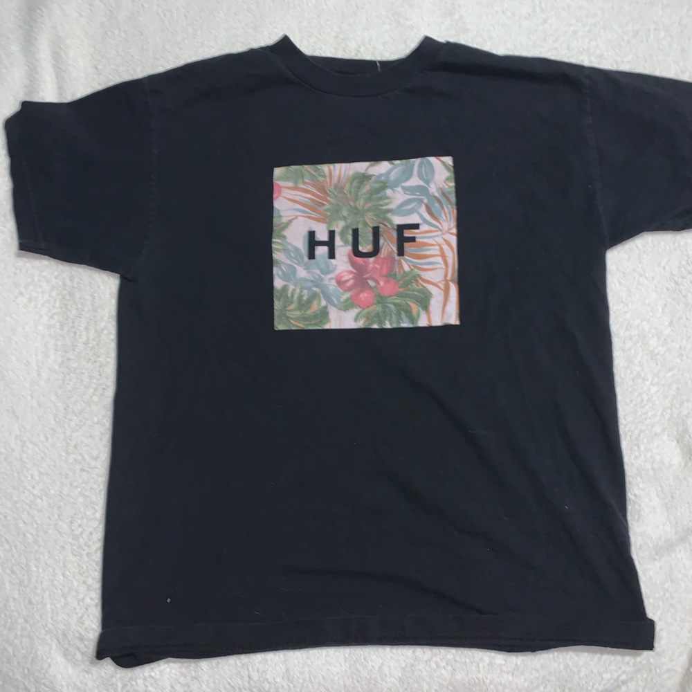 HUF men’s short sleeve black shirt